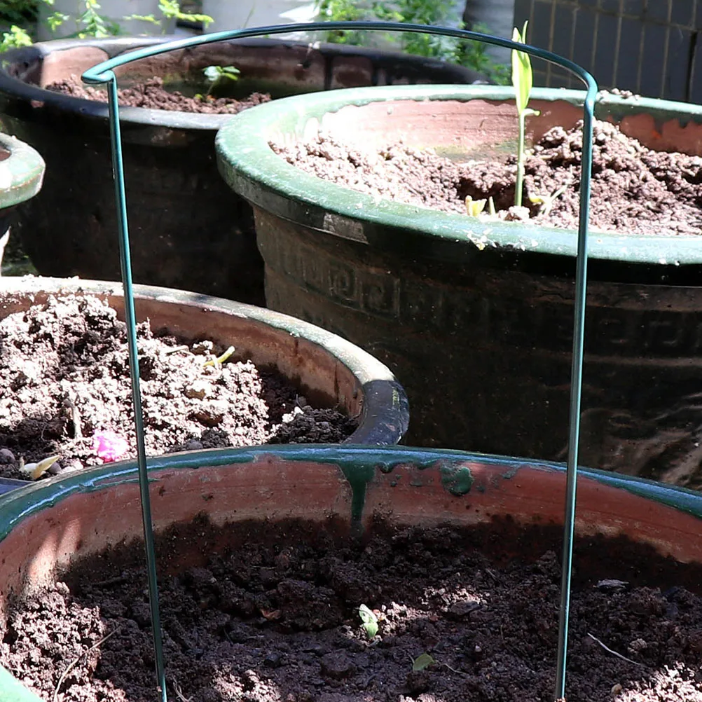 

4 шт. полукруглая опорная рамка для растений, прочная стойка для поддержки цветов, садовая решетка для клематиса, лилии, утренней славы