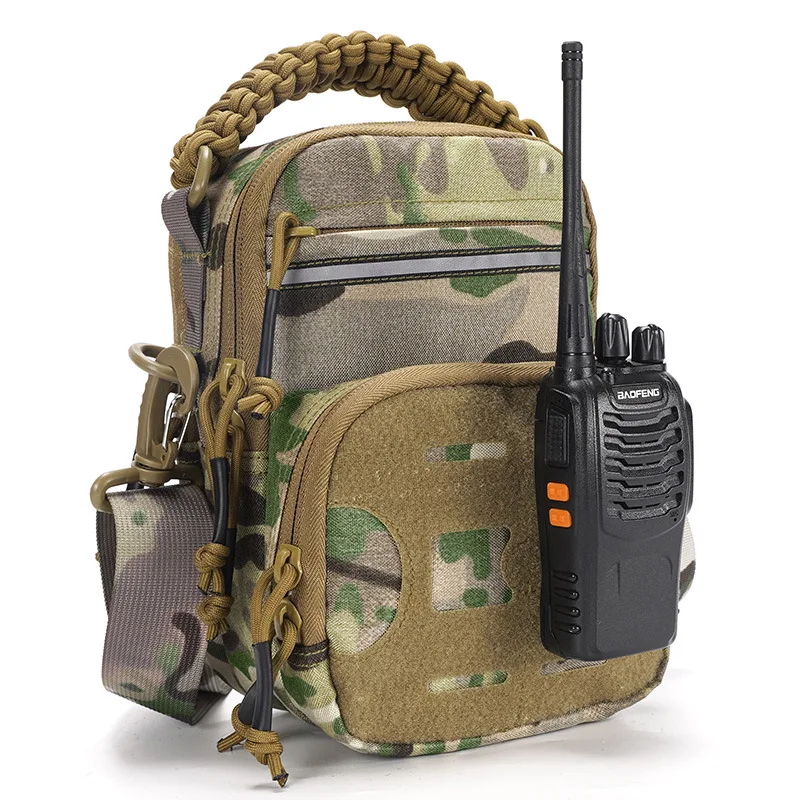 New Casual Outdoor Chest Bag 1000D Nylon Laser MOLLE Mount with Reflective Stripes Tactical Shoulder Crossbody Bag