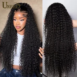 Kinky Curly Lace Front Wig Human Hair 13x4 HD Transparent  Lace Frontal Human Hair Wigs For Black Women Curly Lace Closure Wig