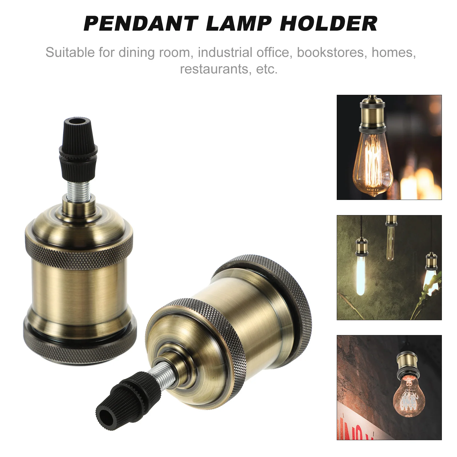 

6 шт., ретро алюминиевые держатели для светильников E26, винтажные патроны для ламп, адаптеры для подвесных ламп для домашнего офиса, ресторана, столовой, освещение