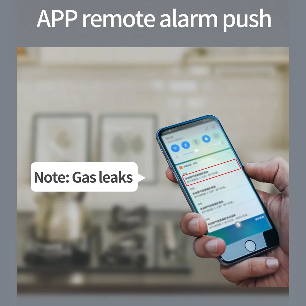 WiFi GAS LPG Leak Sensor Alarm Fire Security Detector Tuya APP Control Safety Smart Home LCD Display Natural Gas Leak