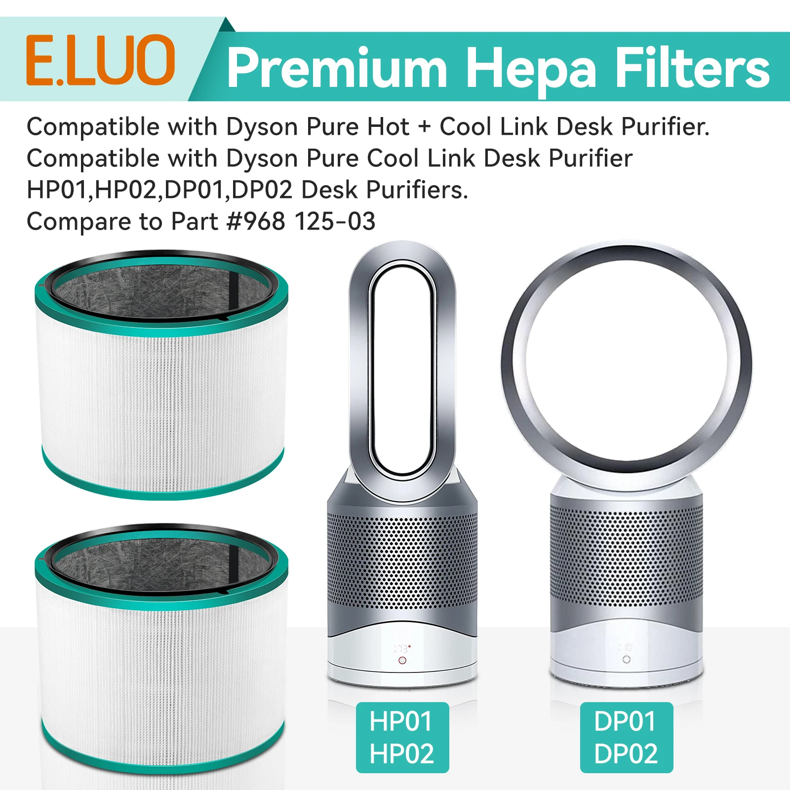 Filter Replacements for Dyson DP01 DP03 HP00 HP01 HP02 HP03 Desk Purifiers Pure Hot Cool Link Air Purifier HEPA Filter