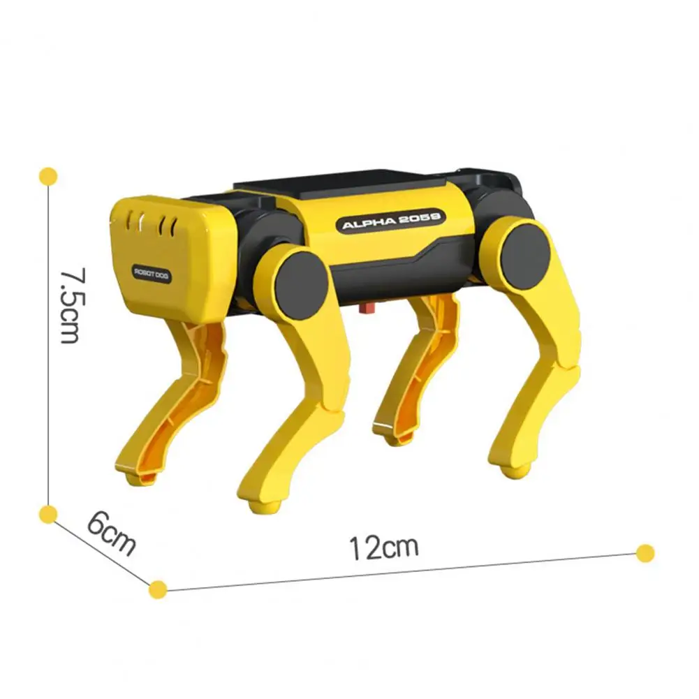 Mainan Robot listrik, mainan Robot kreatif tidak berbahaya ringan anak-anak tenaga surya anjing sapi ornamen Model Robot pengerjaan baik