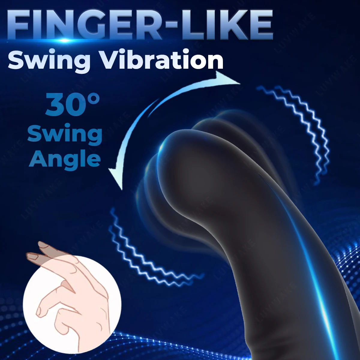 Wiggle Prostate Massager Anal Vibrator for Men Remote Control Dual Vibrating Butt Plug Perineum Stimulator Sex Toy for Couples