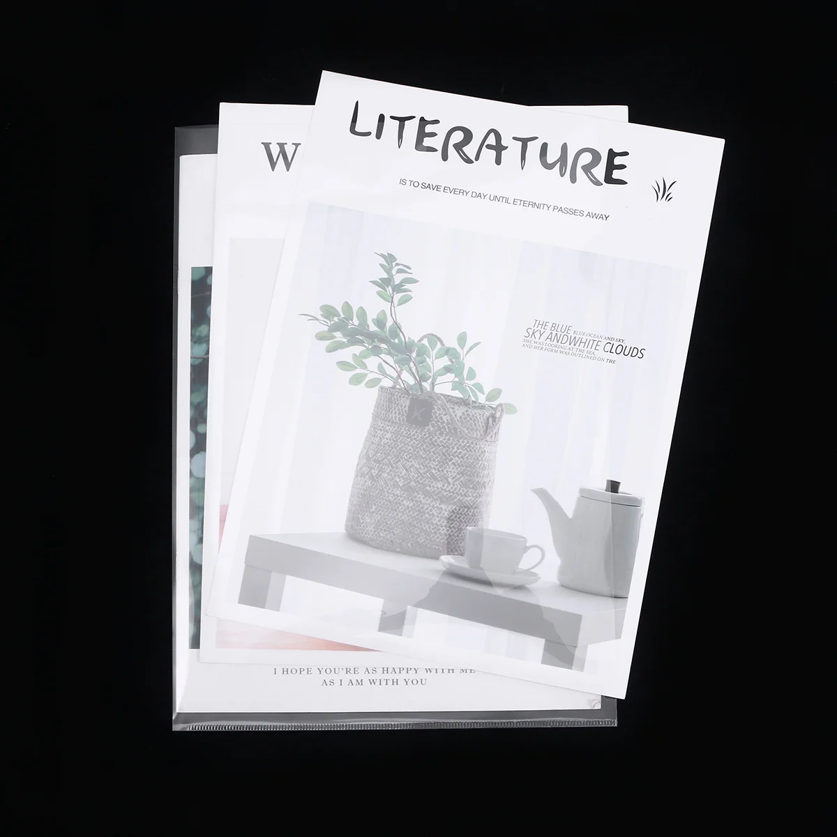 

30pcs A4 Transparent File Folder L Shape Pp Document Holder For Office Home School Expanding Wallet Clear Storage Folder