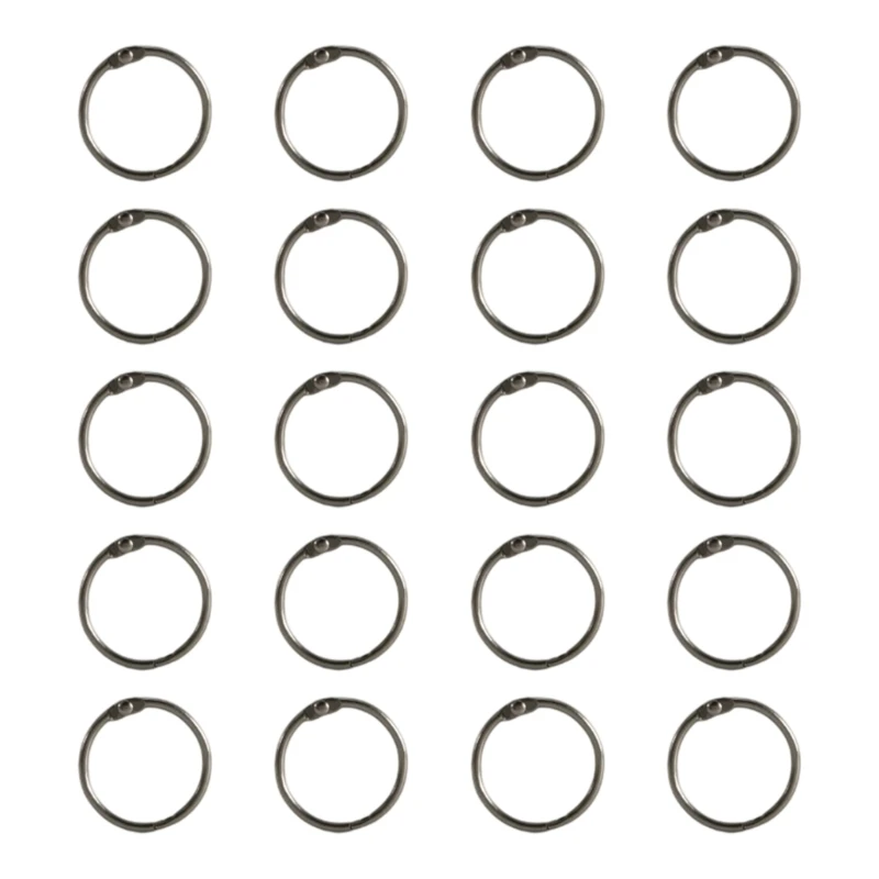 20 PCS 25mm Logam Binder Rings Indeks Cincin Kartu Cincin Bookbinding untuk Kartu