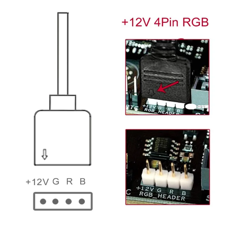 1 to 1/2/3/4/5/6 RGB Adapter Connector，12v 4-Pin RGB Splitter Cable, for Extending PC RGB Fans/LED Lights,with Male 4Pin Plugs
