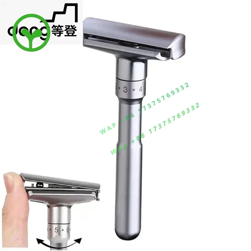 【2026】Double Edged Manual Razor 1-6 Adjustable Gears Men Shaving Tool Barbershop Accessories