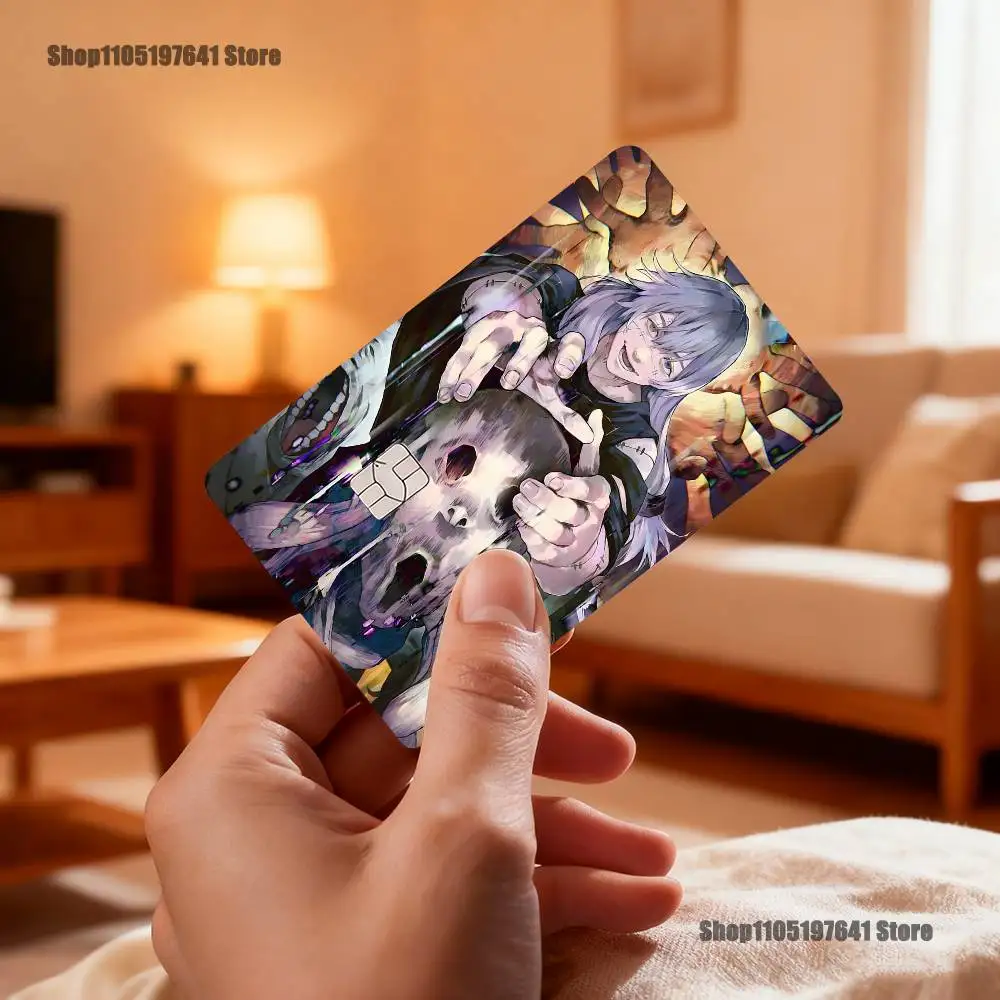 J-Jujutsu M-Mahito Credit Card Skin Stickers For Bank Card Bus Metro Card Sticker Waterproof Women Gift