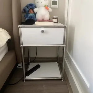 Retro Edelstahlbetttisch, Lagerschrank, Schublade, Wohnzimmer, Sofa -Seite, Schlafzimmer 8 Hauptverkaufstisch mit Wohnzimmerschublade - №5