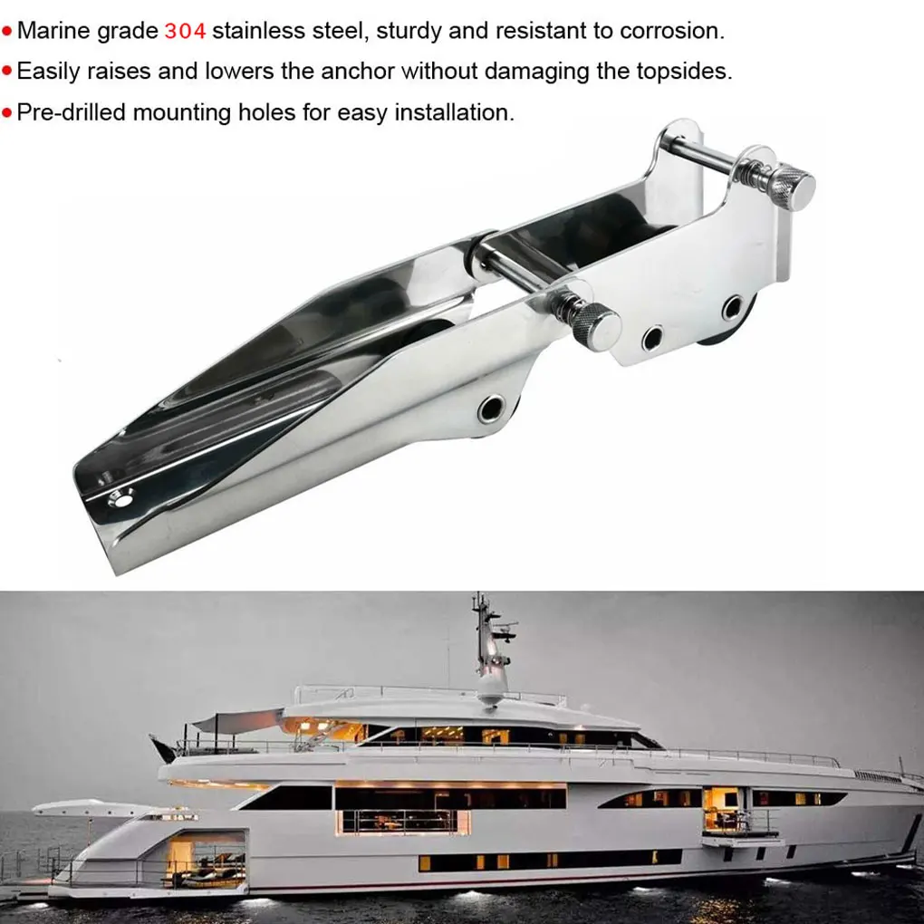 

Silver Anchor Bow Roller Stainless Steel Roller 330mm Boat Roller Boat Bow Roller Bow Anchor Roller
