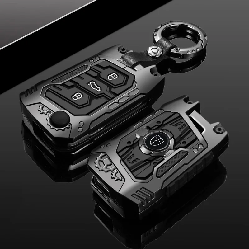 Schlüsseletui aus Zinklegierung für VW Volkswagen Polo Golf 7 Passat Tiguan MK2 Käfer Ateca Caddy T5 Flip Folding Cover Fob Autozubehör – Detail 7