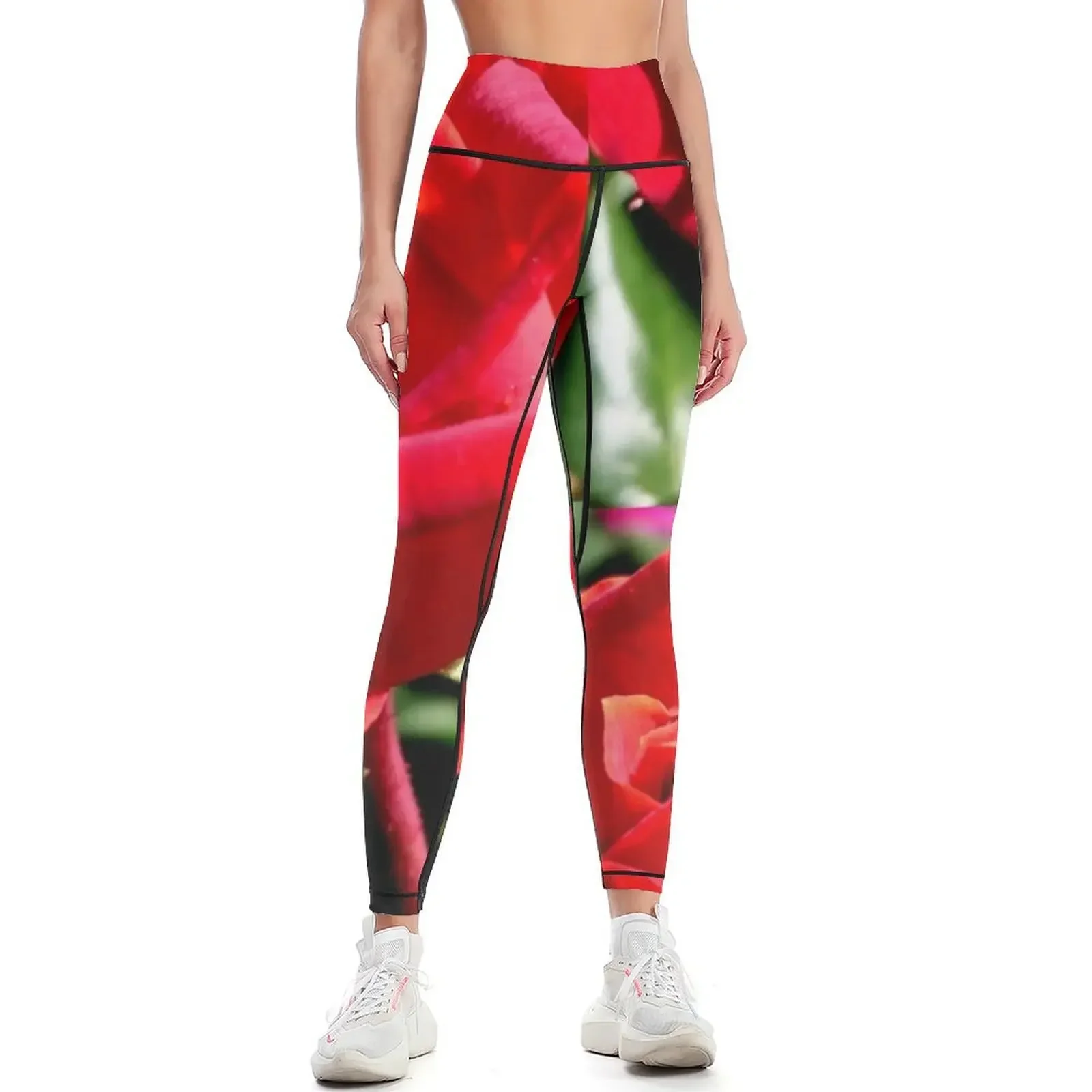 

Rose Red Leggings Clothing fitness sport pants trousers gym womans Womens Leggings