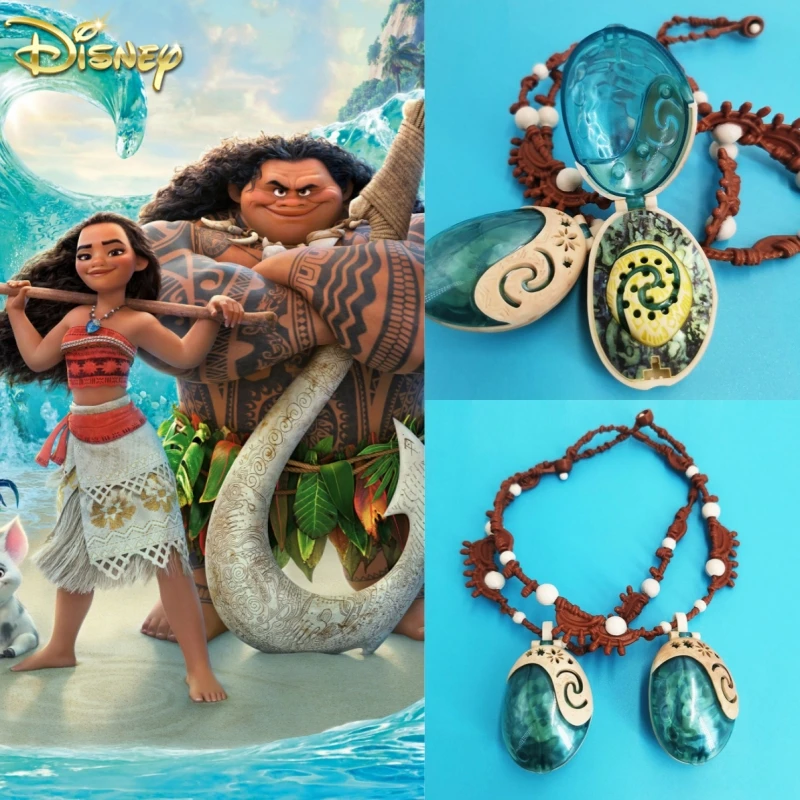 

Новинка 2023 года, реплика ожерелья Моаны Disney 1:1, анимационные периферийные ожерелья в форме океана с красивыми подарками на день рождения для детей