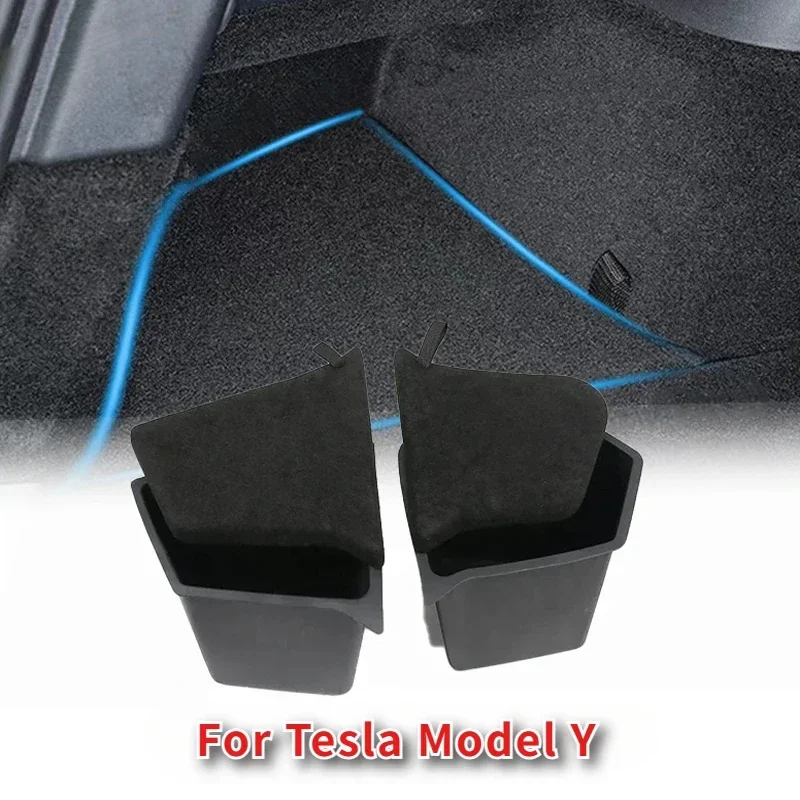 

Rear Trunk Side Storage Box for Tesla Model Y 2024 Berlin Left Right Bins Organizer Tray Stowing Tidying Packet Car Accessories