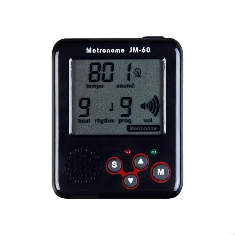 Electronic Metronome Tone Generator Tuner Clip on Tempos Metronome LCD Digital Rhythm Metronome for Professional Runners 