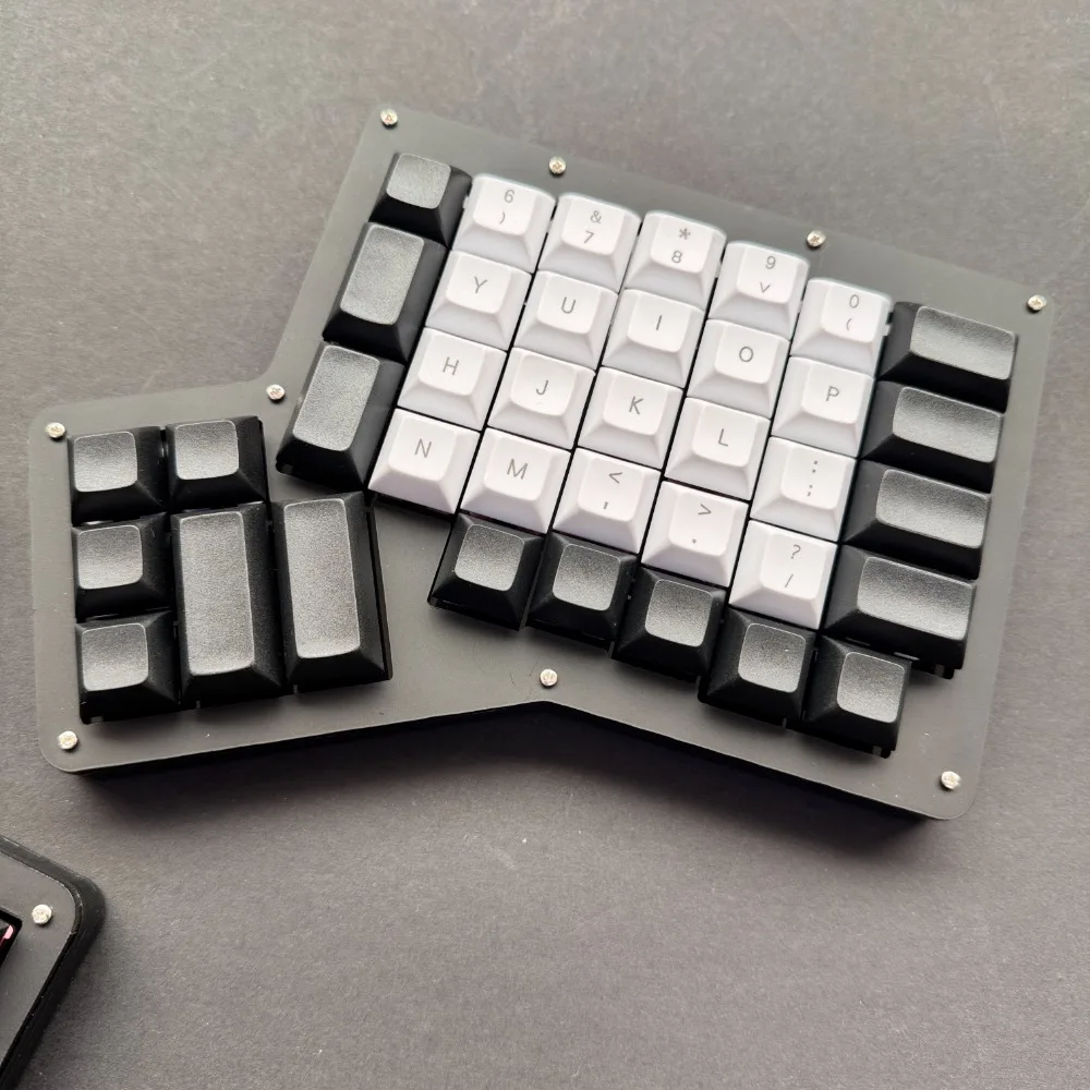 ErgoDox RGB Wired Split Mechanical Keyboard Acrylic Case VIA Hot Swap Ergo Ergonomics Horn Keyboard Radium Carve DSA Keycap - Image 6
