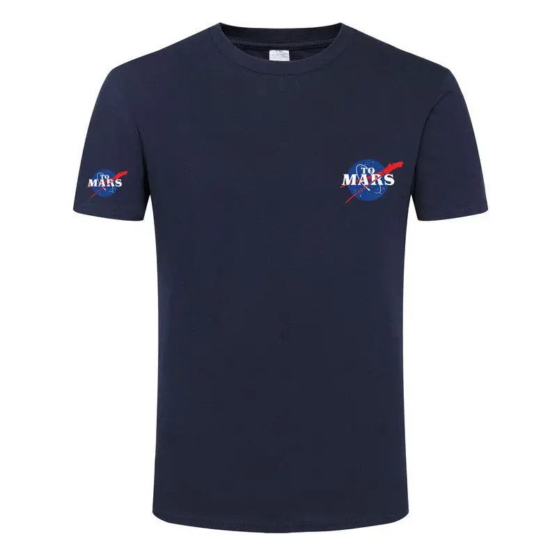 15Color Mars SpaceX Black TShirt Space X Logo T Shirt Men\'s Popular Boyfriend\'s TShirt New Fashion NASAS Cotton Teeshirt