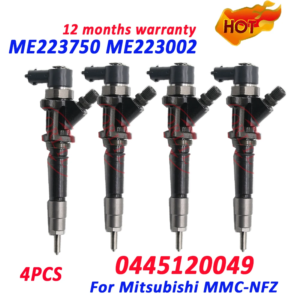 

4PCS Common Rail Injector Assembly 0445120049 For Mitsubishi Canter 4M50 4.9LTR For MMC-NFZ ME223750 ME223002 Auto Fuel Supply