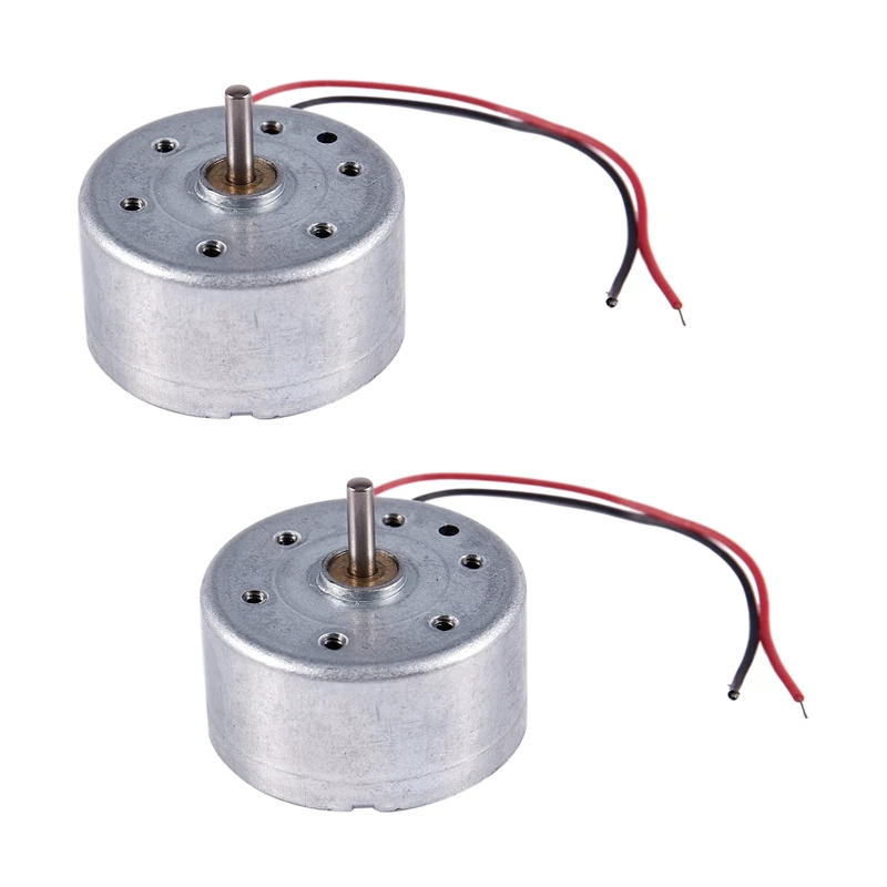 2X 1700-7300RPM 1.5-6.5V High Torque Cylinder Electric Mini DC Motor