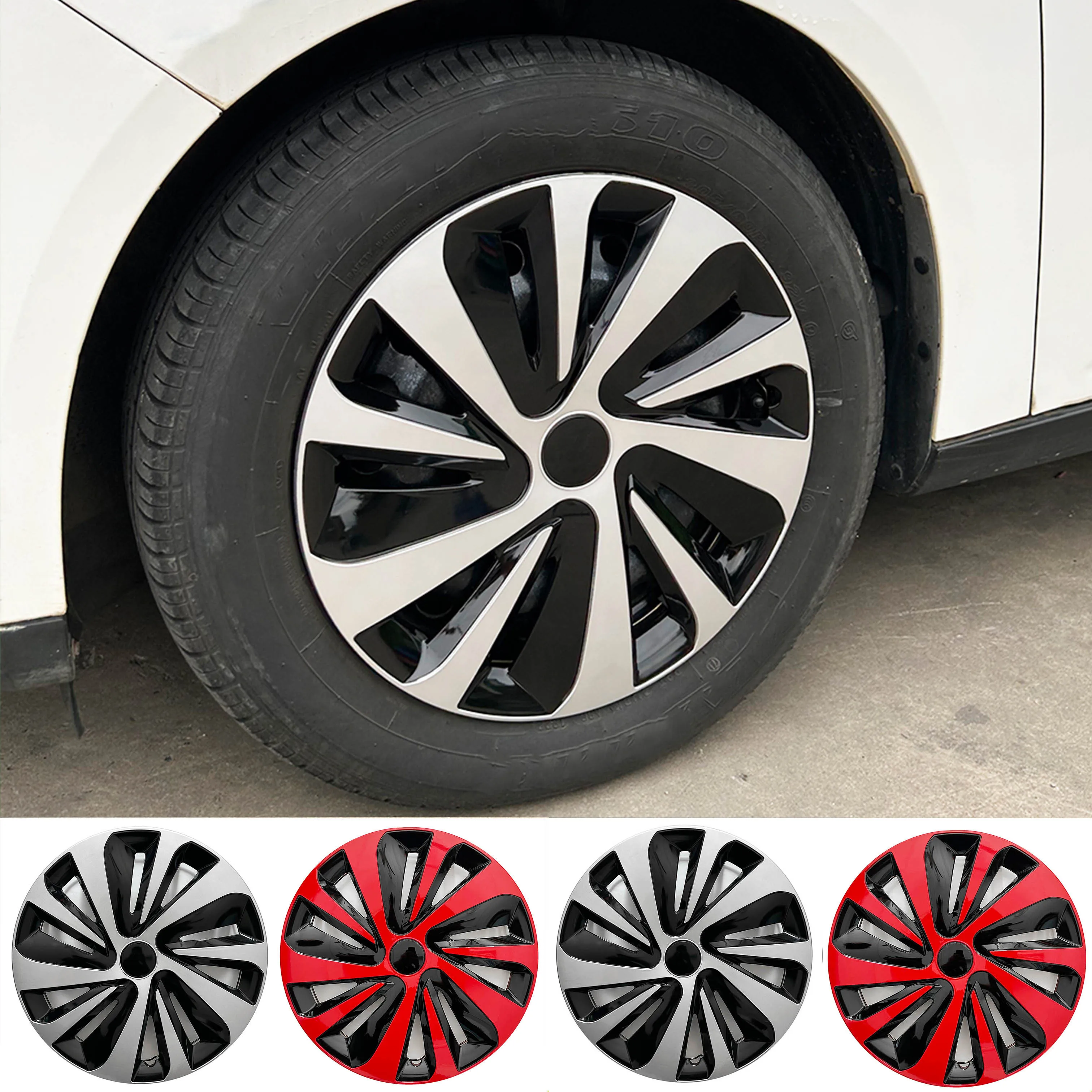 

4PCS Hub Caps for 14-Inch Iron Wheels of Cars, Made of PP Plastic, Decorating Car Wheel Appearance