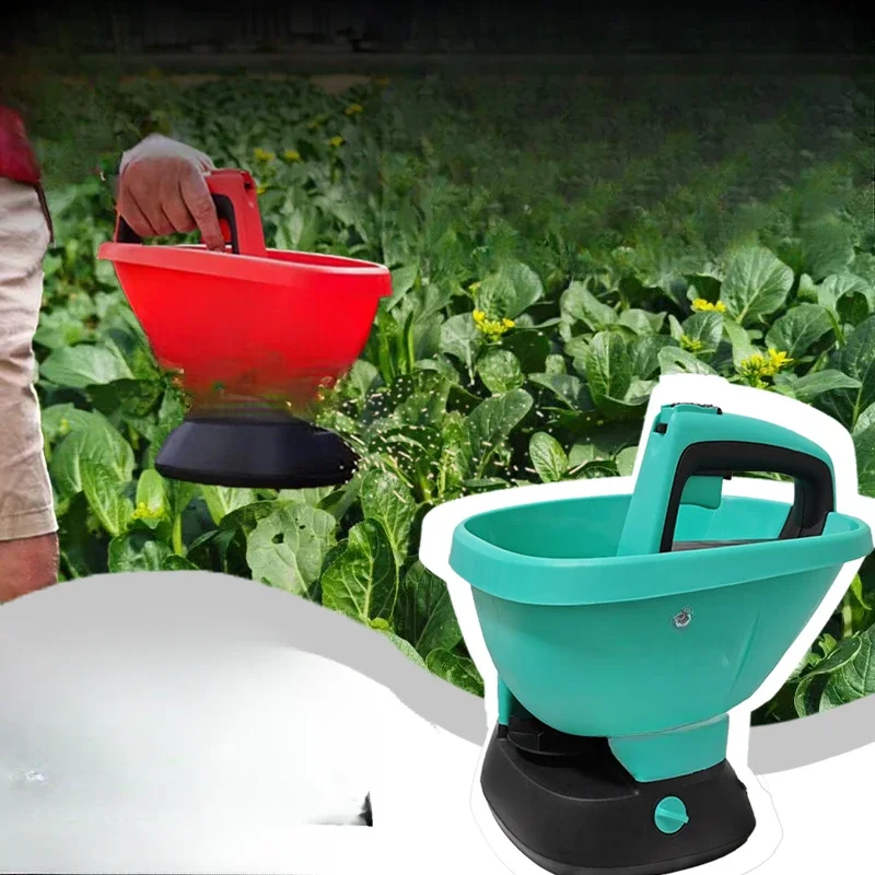 Fertilizer and sowing integrated machine, electric handheld agricultural fertilizer spreader, feeding machine