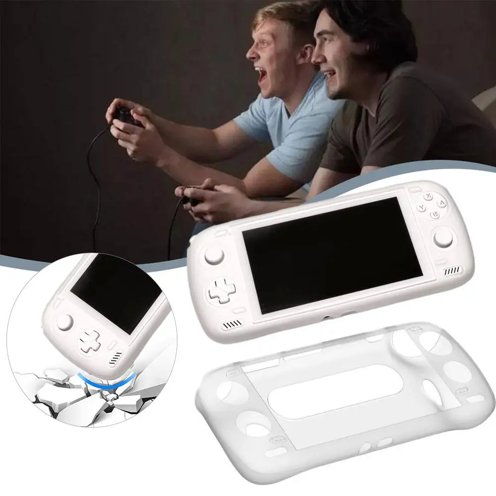 For AYN Odin 2 Silicone Protective Case TPU Transparent White Handheld Game Console Anti-fall Protective Cover Accessories