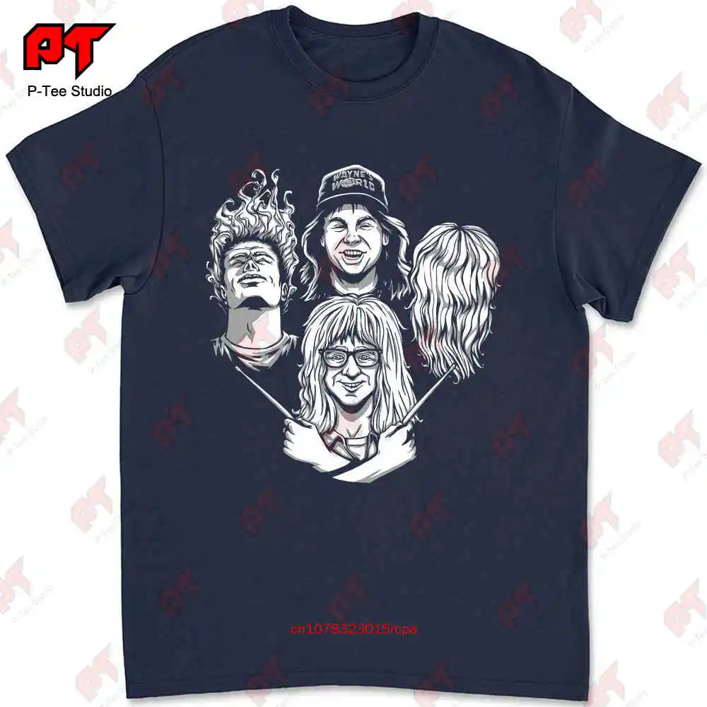 Wayne World X Queen Bohemian Rhapsody Garth Algar Wayne Campbell T-shirt WQPW