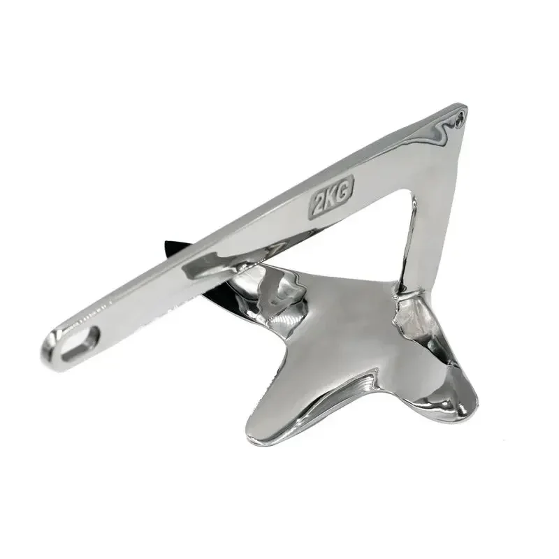 316 Ss Polishing Stainless Steel Boat Marine Anchor Bruce Style Stainless Steel Claw Anchor