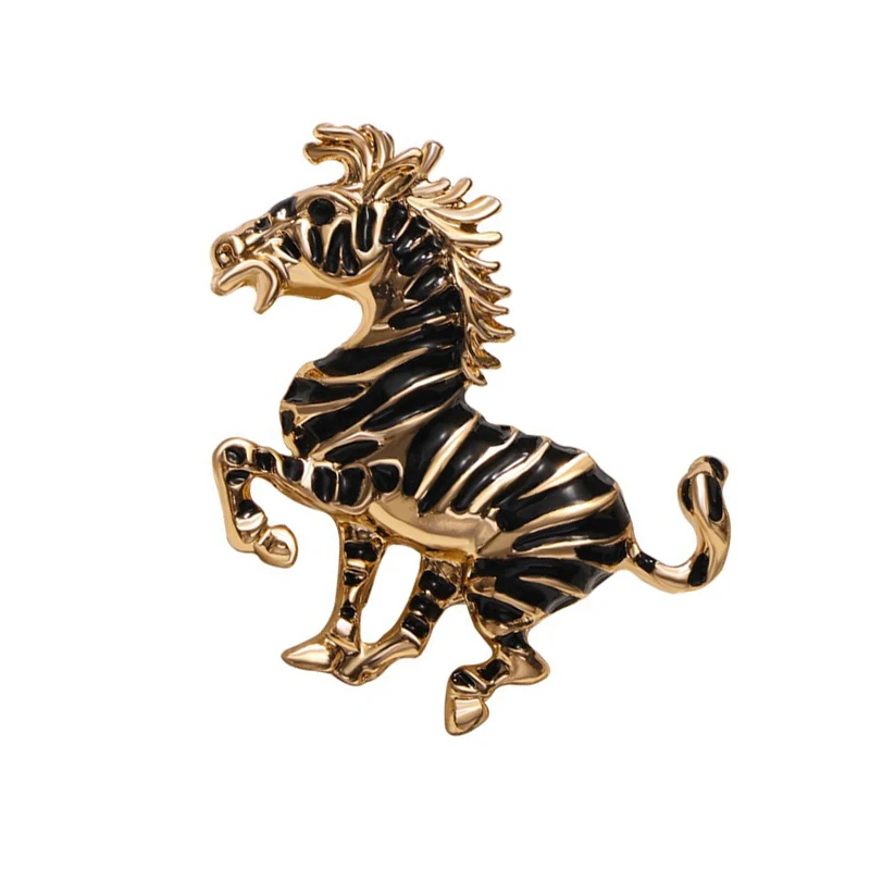 

Vintage Animal Brooches Cute Zebra Shape Design Exquisite Enamel Pins Ornaments for Clothing Bags Personalized Decoration Brooch