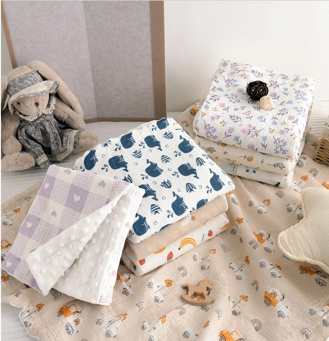 Baby Girl Nursery Quilt - Manta de muselina para bebé recién