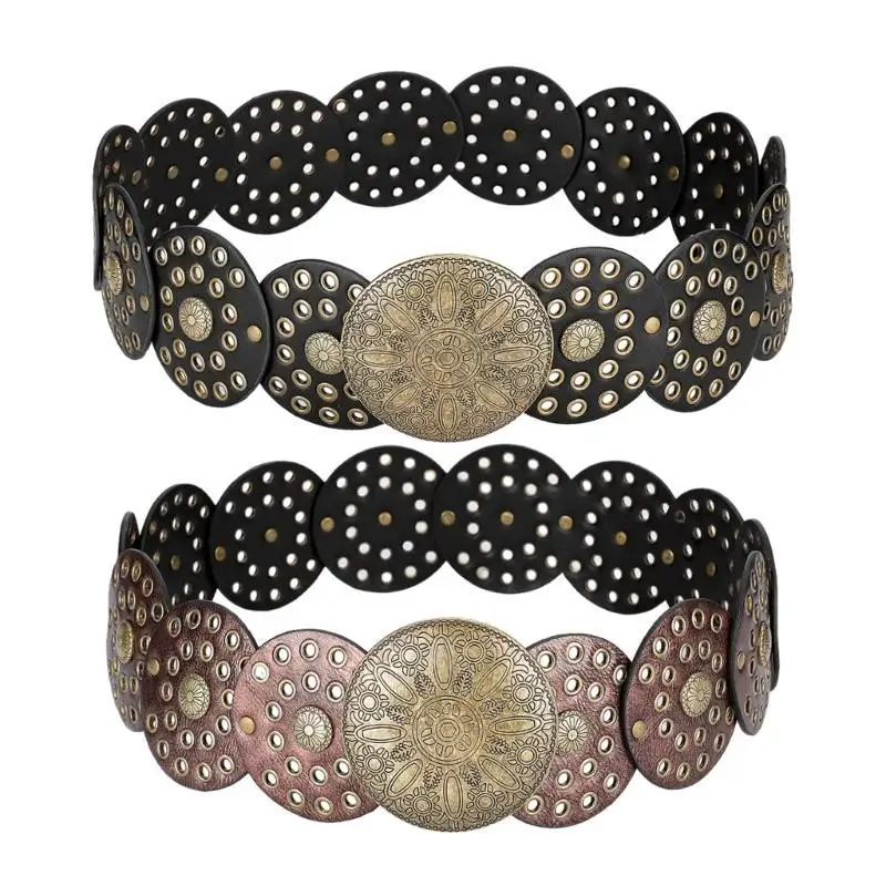 39bd-メタルバックルベルト美的女性ベルトボヘミアンウエストベルト女性アクセサリー