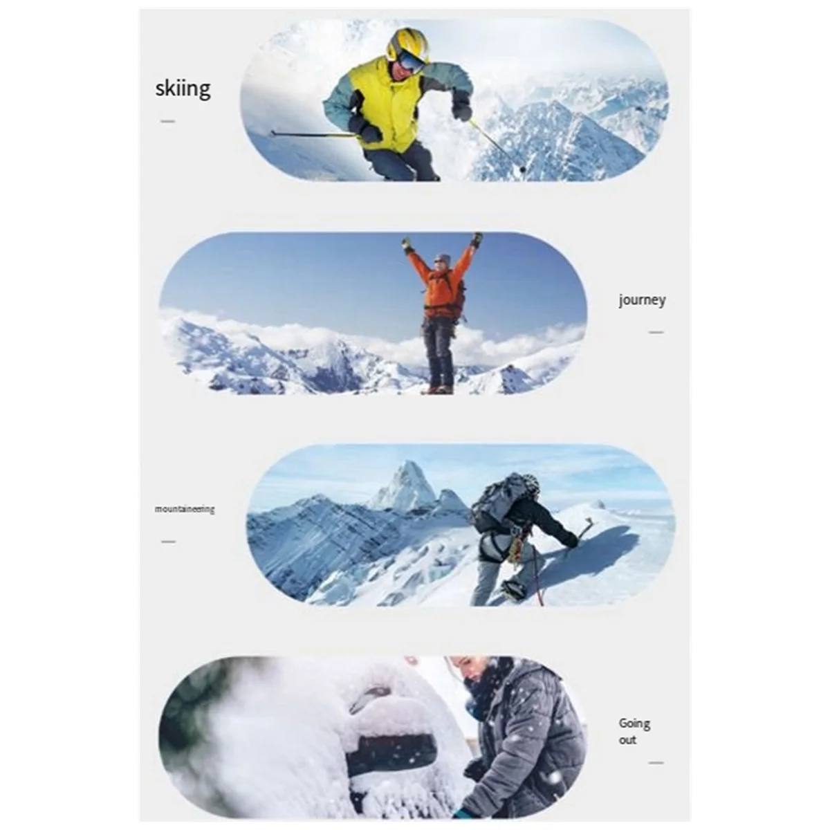 A56XQ Winter Ski Scarf Double-Layer Thickened Cycling Neck Warmer Outdoor Sports Face and Neck All-In-One Mask,White