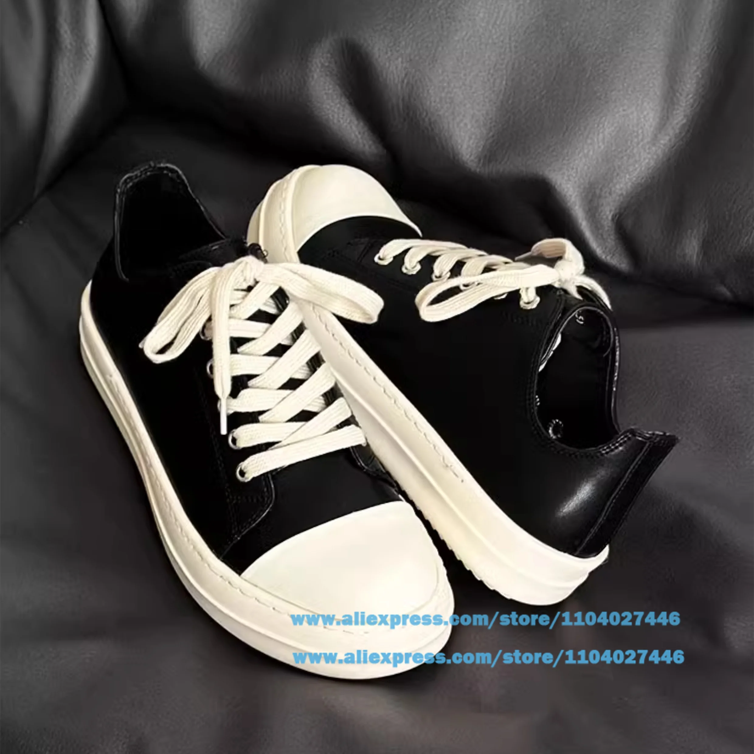 

Low-Top Thick Soled Derby Shoes Round Toe Canvas Shoes Novelty Luxury Designer Lace-up Shoes Trendy Luxury Handmade Men Shoes