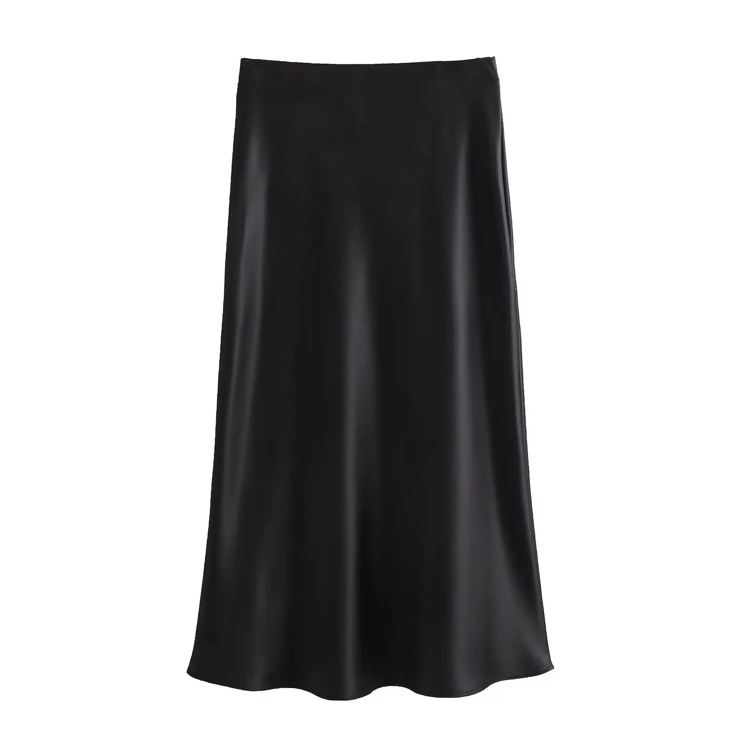 Satin Skirt Woman High Waist Elegant Long Skirts For Women Fashion Summer Midi Skirt Office Women's Skirts