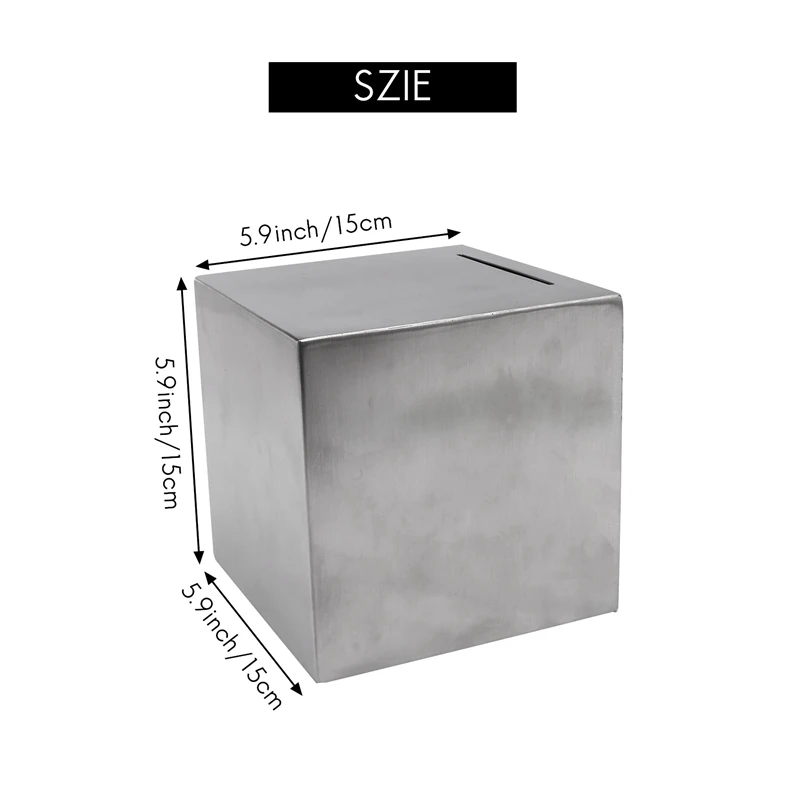 Safe Piggy Bank Made Of Stainless Steel,Safe Box Money Savings Bank For Kids,Can Only Save The Piggy Bank That Cannot Be Taken O