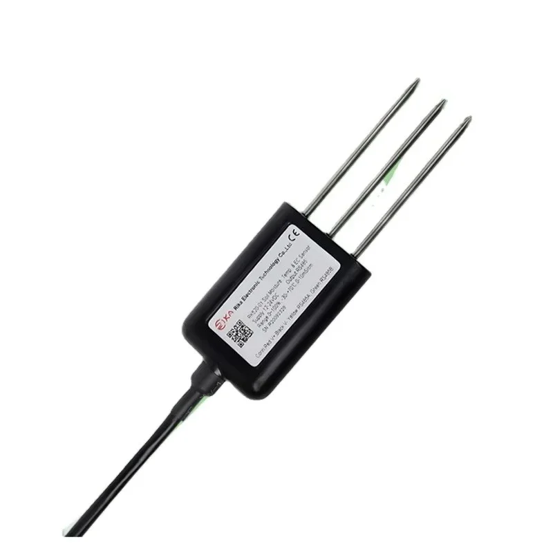 RK520-01 4-20mA 0-5V RS485 Output FDR Soil Moisture Temperature Sensor Probe