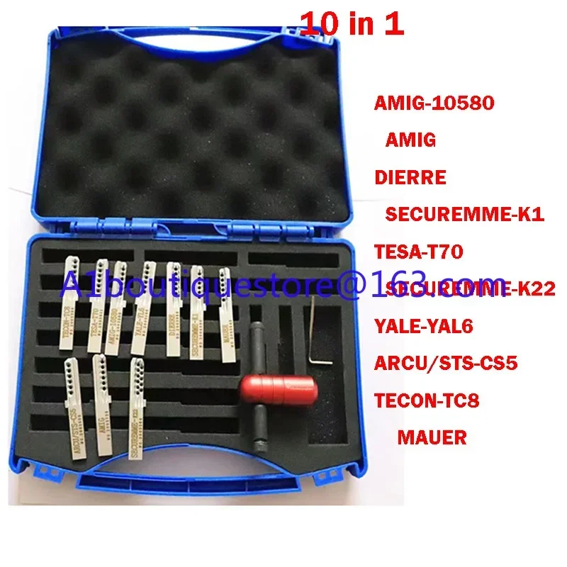 Tin foil tool, tin foil European 10 in 1 SECUREMME-K1 K22 TESA-T70 AMIG TECON-TC8 Y ale-Yale6 DIERRE tool