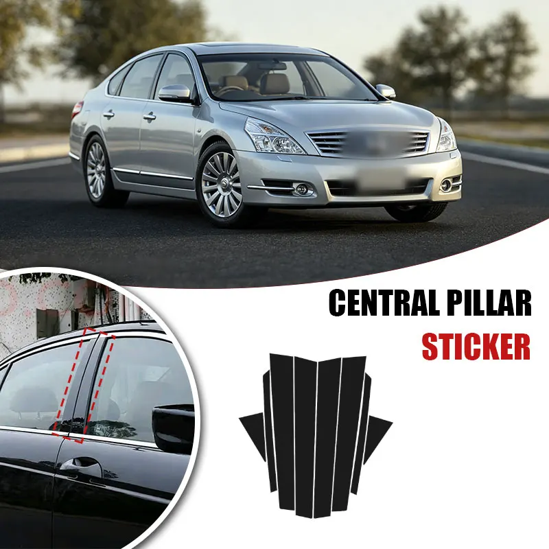 

For Nissan Altima L31 Teana 2002-2003-2004-2005-2006-2007 Carbon Fiber B C Pillar Door Column Trim Cover Sticker