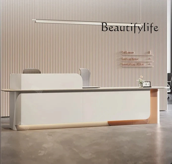 

Beauty Salon Clothing Store Hotel Company Office Modern Light Luxury Reception Desk Front Desk