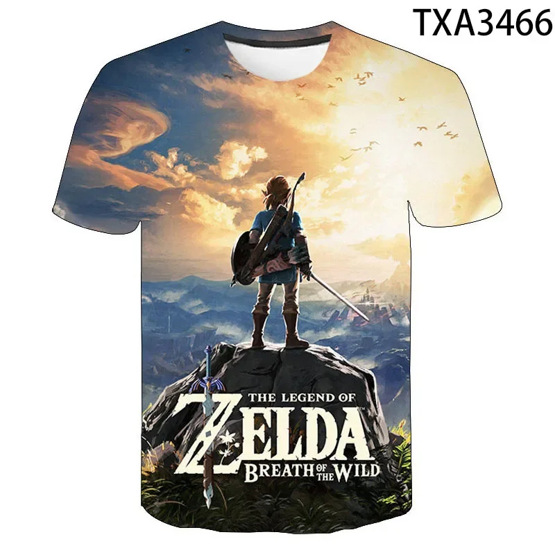 Camiseta de juegos de Zelda para niños y mujeres, ropa de calle a la moda con estampado 3D, Tops geniales, 2020