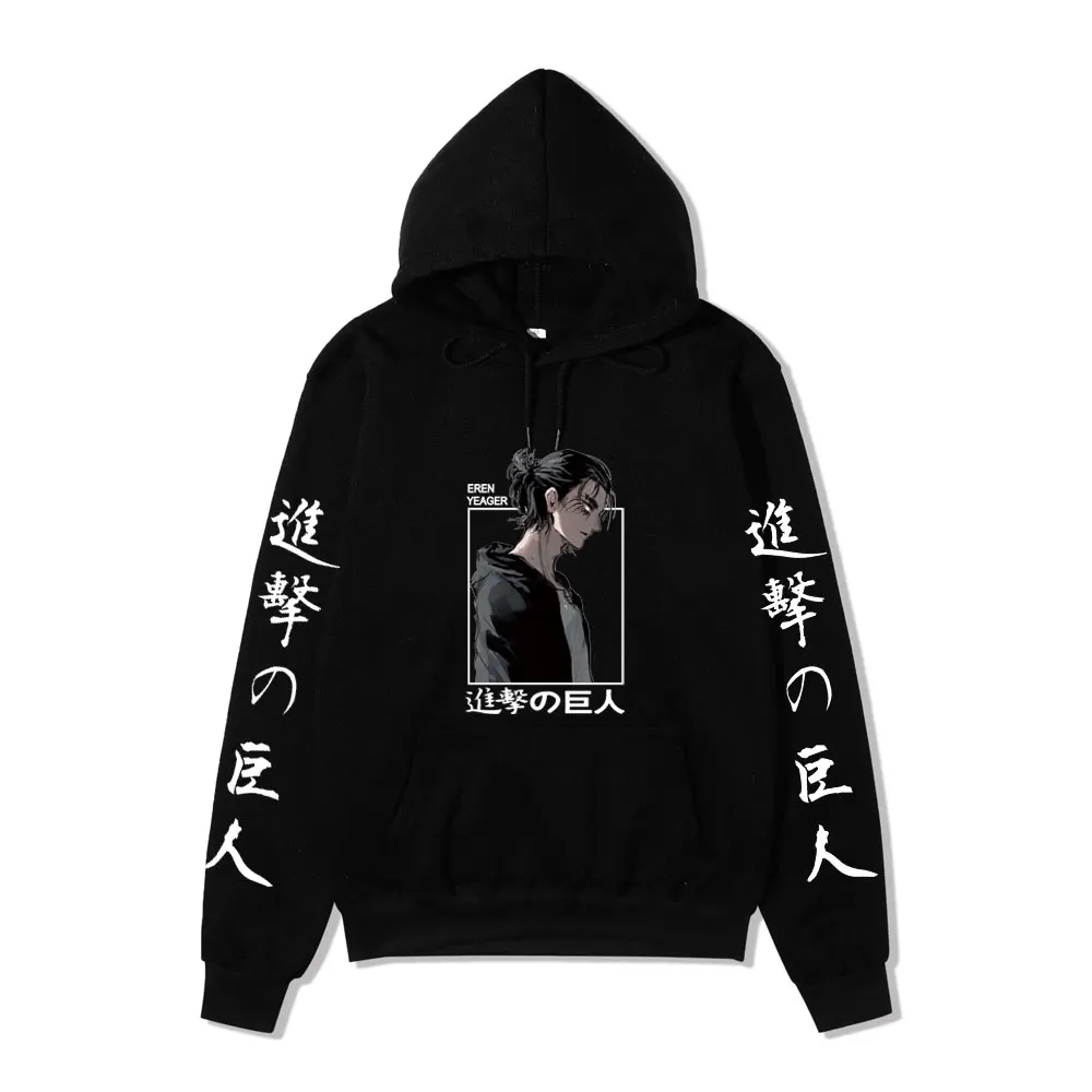 

Anime Attack on Titan Hoodie Levi Ackerman Hooded Men/Women Casual Loose Pullovers Harajuku Swearshirts Unisex Hip Hop Clothing