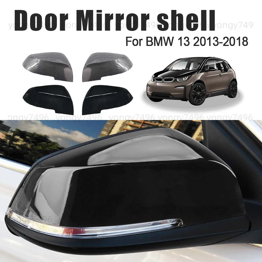 

Protective Cover Carbon Fiber Glossy Black Replace Door Mirror Shell For BMW 13 2013 2014 2015 2016 2017 2018 Cars Accessories