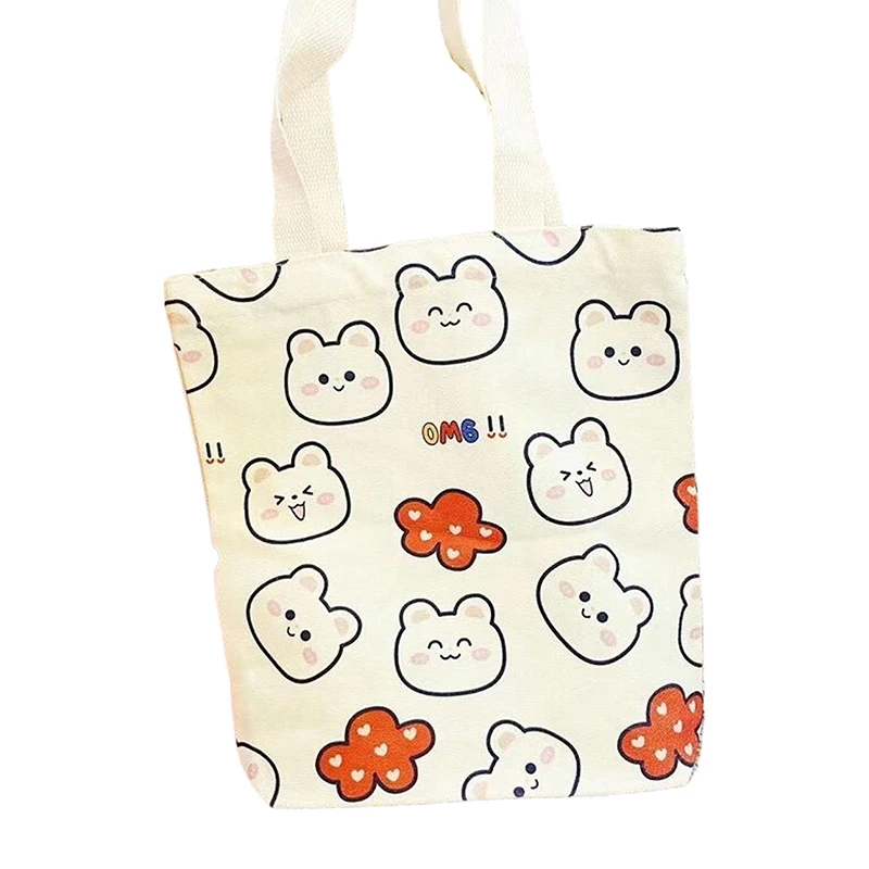 Cartoon Handtasche Canvas Tote Lunchbox Student Bento Geschenktüte Mädchen Arbeit Geburtstagsgeschenk