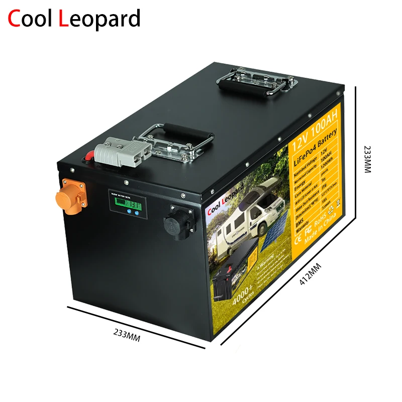 CooI Leopard LiFePO4 Solar Battery 24V 150Ah Suitable For High-Energy Backup Power Supply For Sightseeing Cars RVs Forklifts Etc