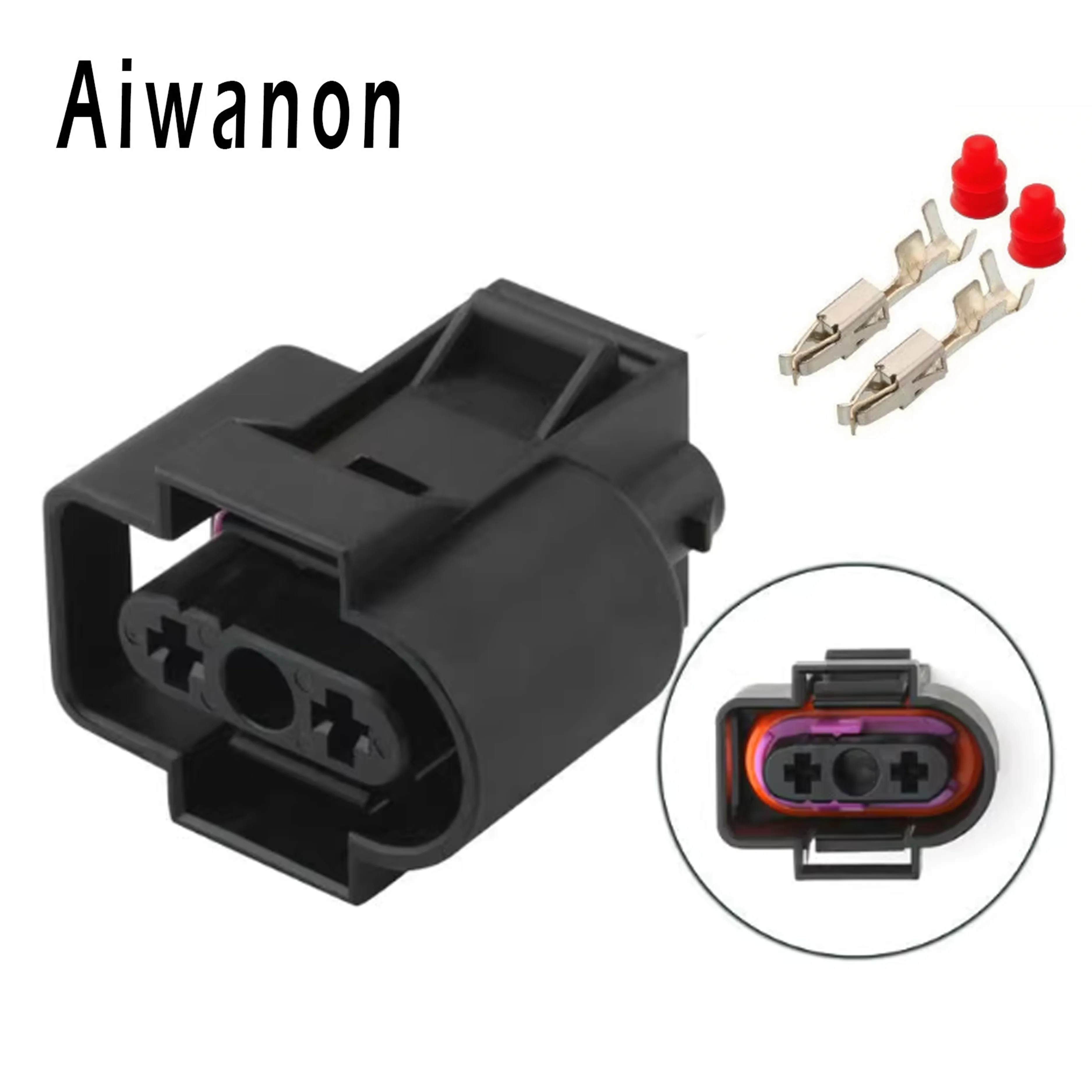 

1 Set 2 Pin Car Washer Fluid Coolant Tank Reservoir Sensor Electrical Connectors Waterproof Female Wire Harness Plug 1J0973202