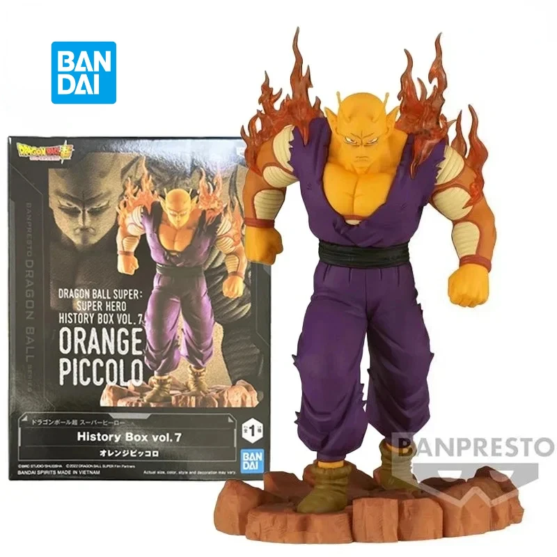 In Stock Bandai BANPRESTO History Box Vol.7 Dragon Ball Super Hero Orange Piccolo PVC Anime Figure Model Toy Hoilday Gift Kid