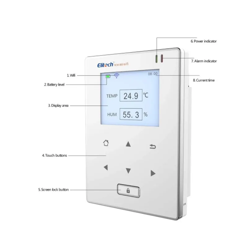 WIFI Elitech RCW-800W-THE Real Time LOT Wireless  Elitech Temperature Humidity Data Logger -40℃~80℃