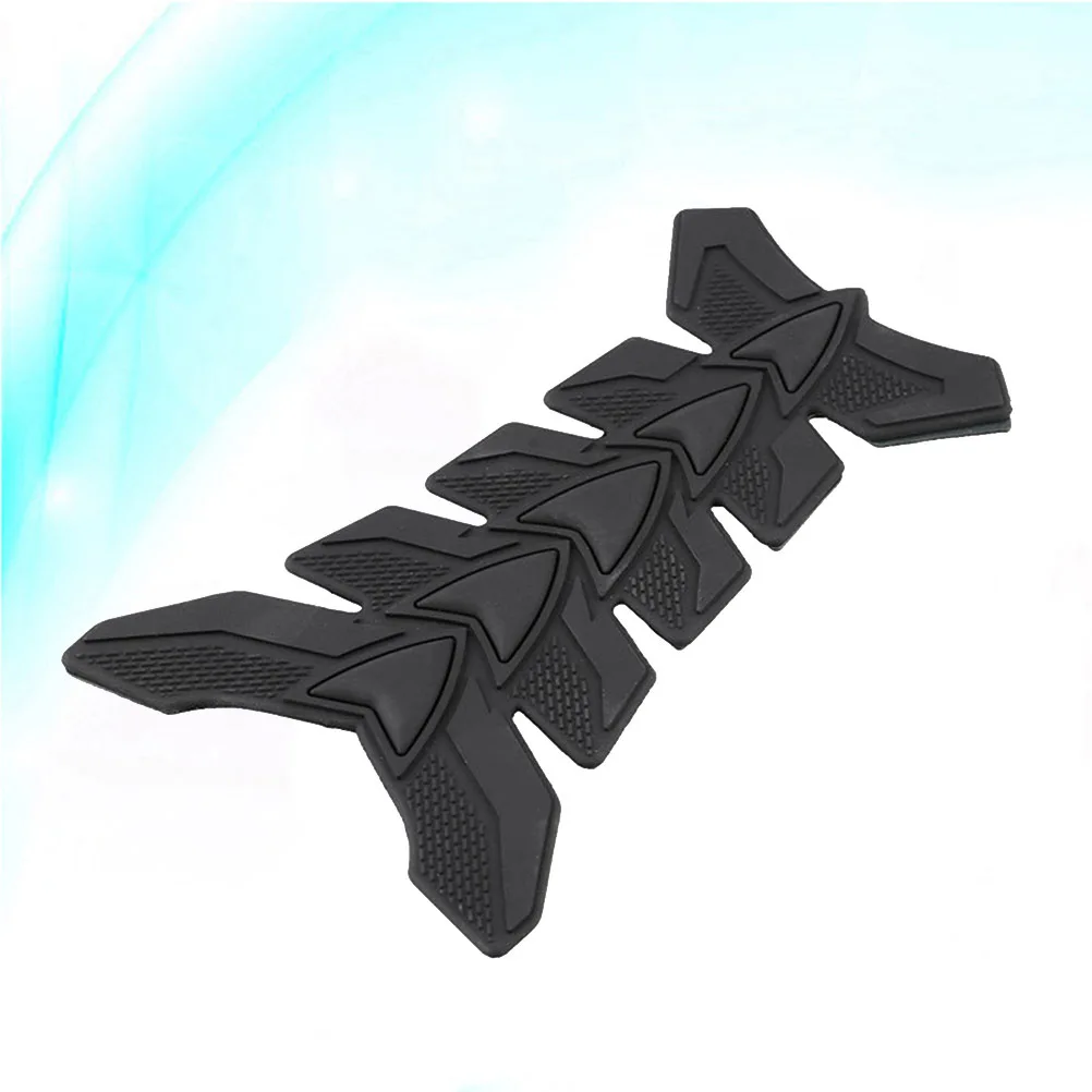 Oil Sticker Fishbone Shape Motorcycle Fuel Tank Protector Decal Black Durable Waterproof Tank Pad Motorcycle Stickers