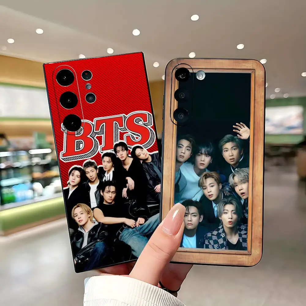 Image of Coole KPOP-Band B-BTSEs Handyhülle für Samsung Galaxy S26 S25 S24 S23 S22 S21 Plus Ultra Fold A Weich Schwarz